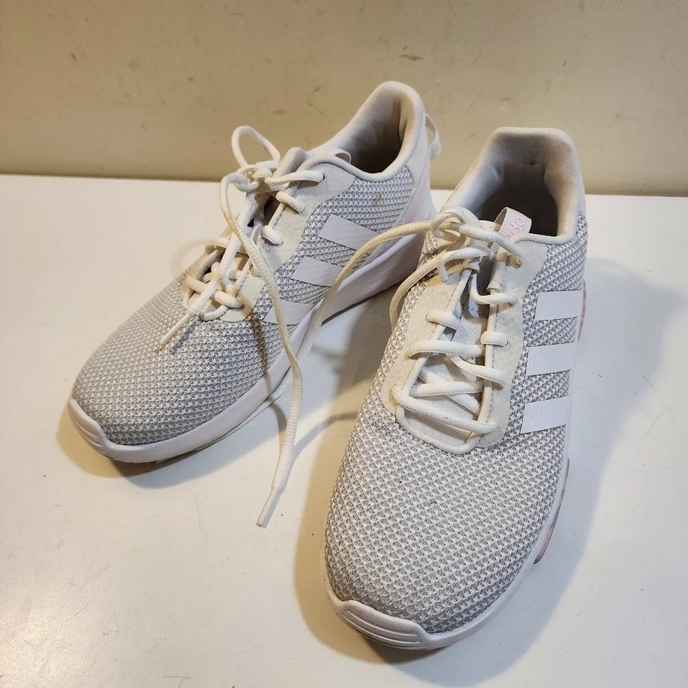 Adidas Gray and Pink Sneakers Size 7